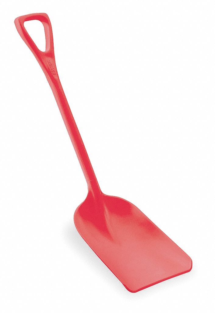 SHOVEL PLASTIC 11X14IN, 38IN L RED