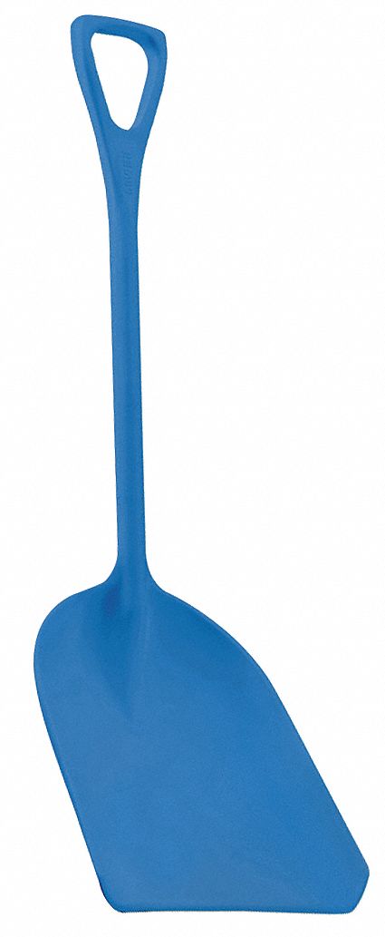 SHOVEL PLASTIC 14X17IN, 42IN L BLUE