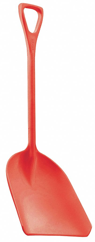 SHOVEL PLASTIC 14X17IN, 42IN L RED