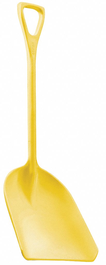 SHOVEL PLASTIC 14X17IN, 42IN L YLW