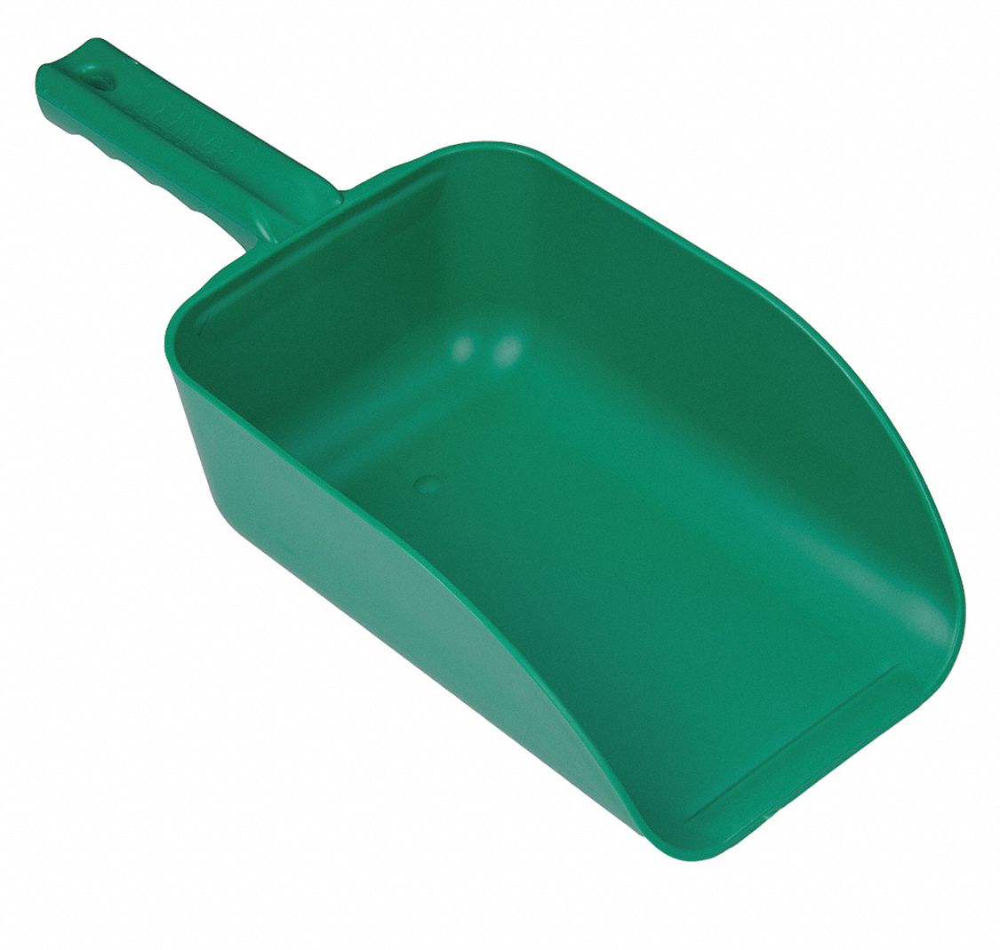 SCOOP HAND PLASTIC 15X6-1/2IN GREEN