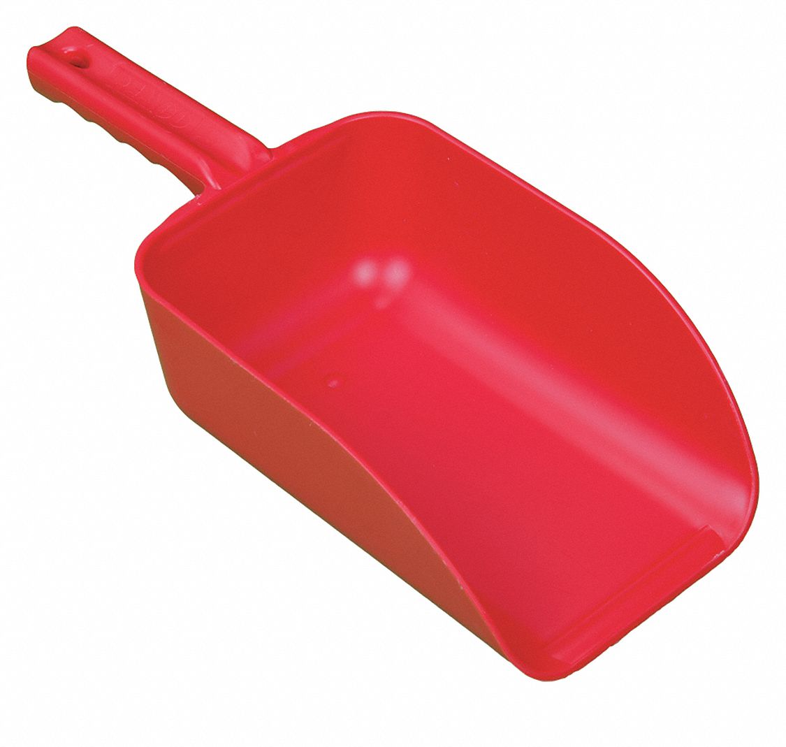 SCOOP HAND PLASTIC 15X6-1/2IN RED