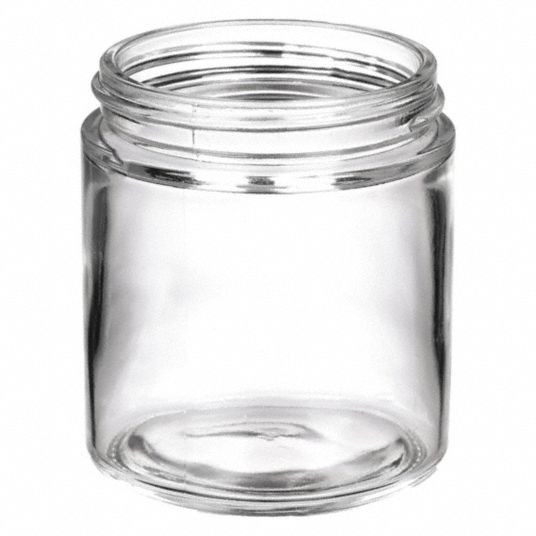 16 oz Clear Glass Jar with Silver Lid