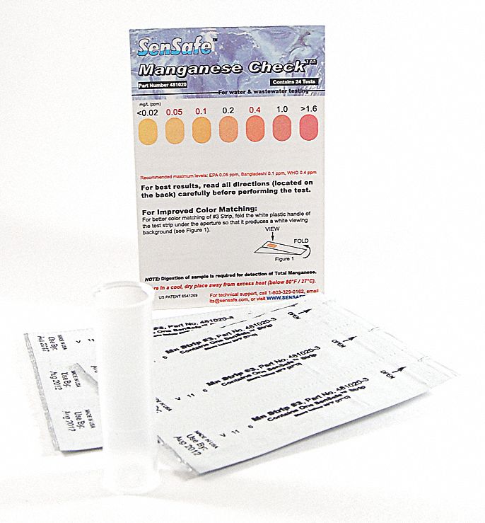 INDUSTRIAL TEST SYSTEMS Test Strips 24 PK Testing Parameter Manganese