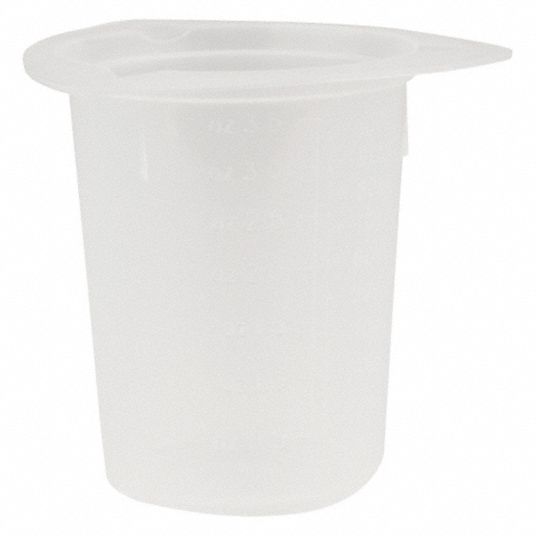 GRAINGER APPROVED Plastic Disposable Beaker, Low Form, 2 to 100mL, 100
