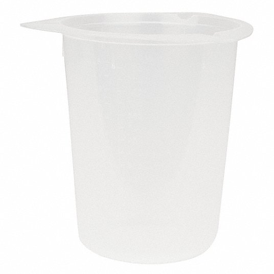 Disposable Beaker: Polypropylene, 12 oz Labware Capacity - English, Reusable, 100 PK