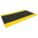 ANTIFATIGUE MAT, RIBBED, 2 X 3 FT, ⅜ IN THICK, BLACK/YELLOW BORDER, PVC FOAM, BEVELED