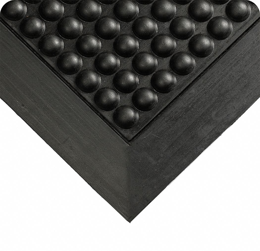 ORTHO STAND ANTIFATIGUE MAT, 3 X 4 FT, ½ IN THICK, BLACK, RECTANGLE