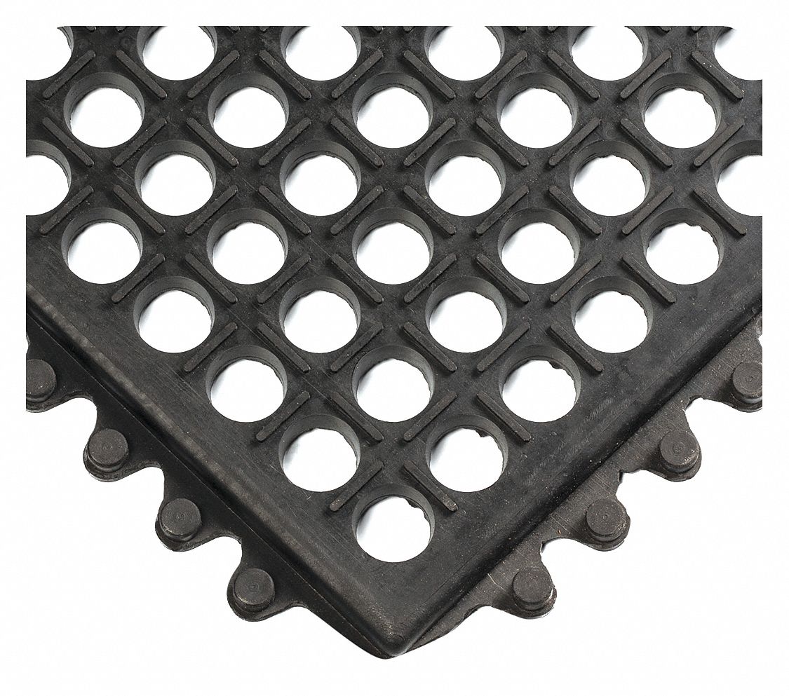 Interlocking Antifatigue Mat Tile, WEARWELL, Interlocking Drainage Mat