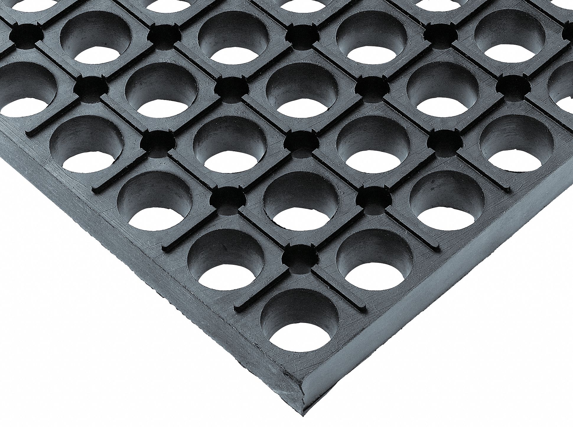 WORKSAFE ANTIFATIGUE MAT, DRAINAGE HOLES, 2 X 3 FT, ⅞ IN THICK, BLACK, GREASE RESIST