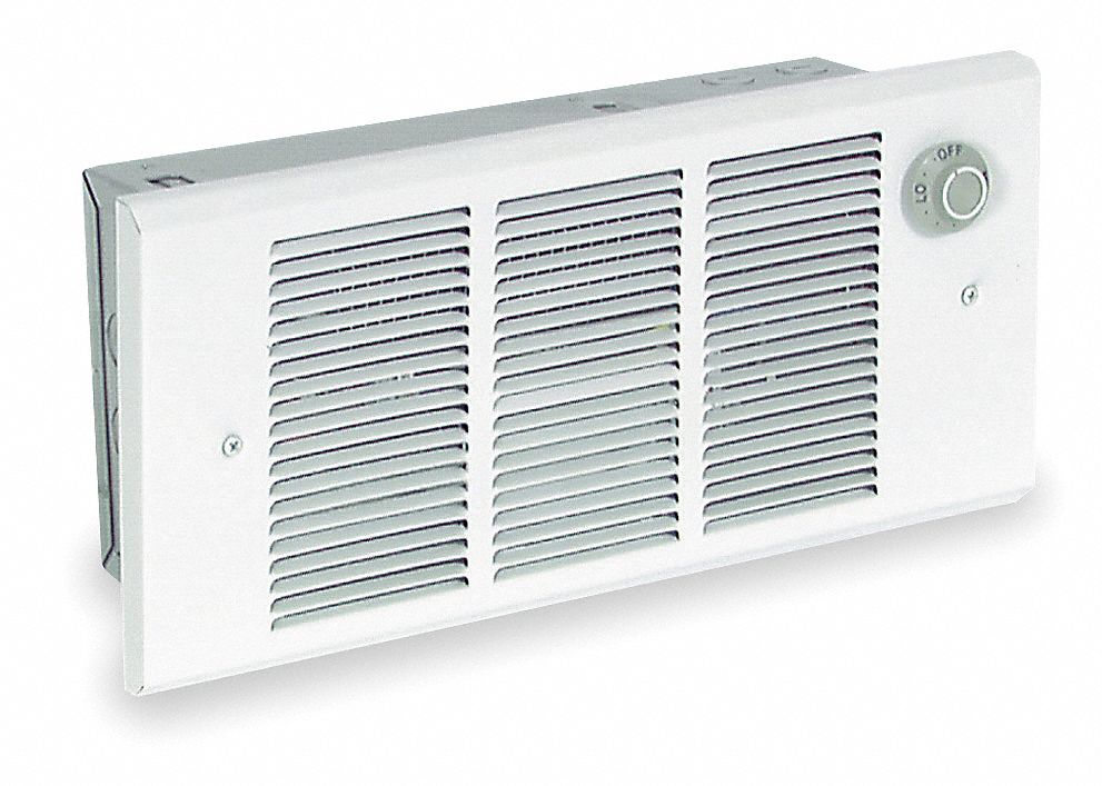 DAYTON Electric Wall Heater, Recessed, 120VAC, Watts 1500/1125/750/375