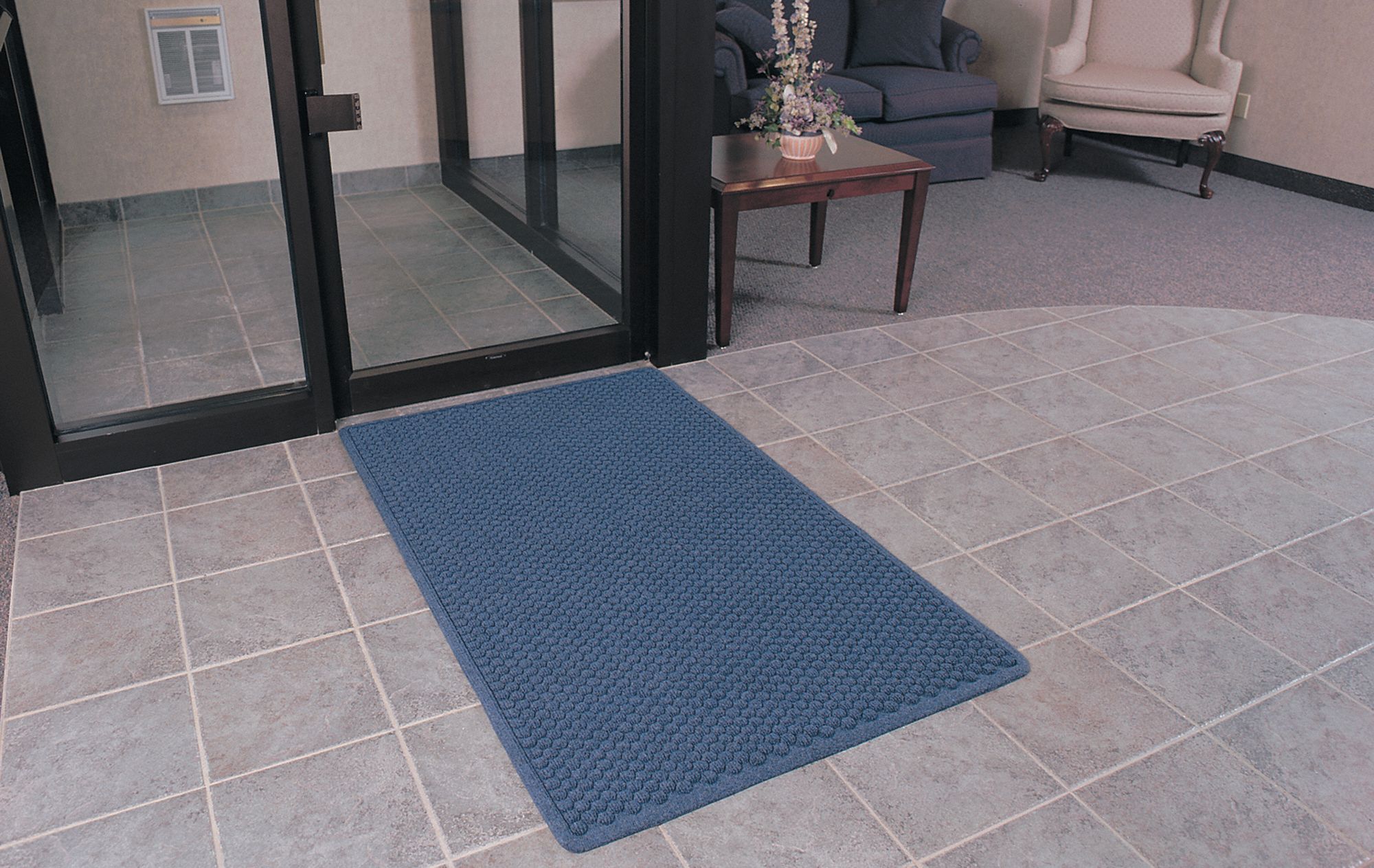 ENTRANCE FLOOR MAT, 3 X 4 FT, ⅜ IN THICK, SLATE BLUE, ANTIMICROBIAL