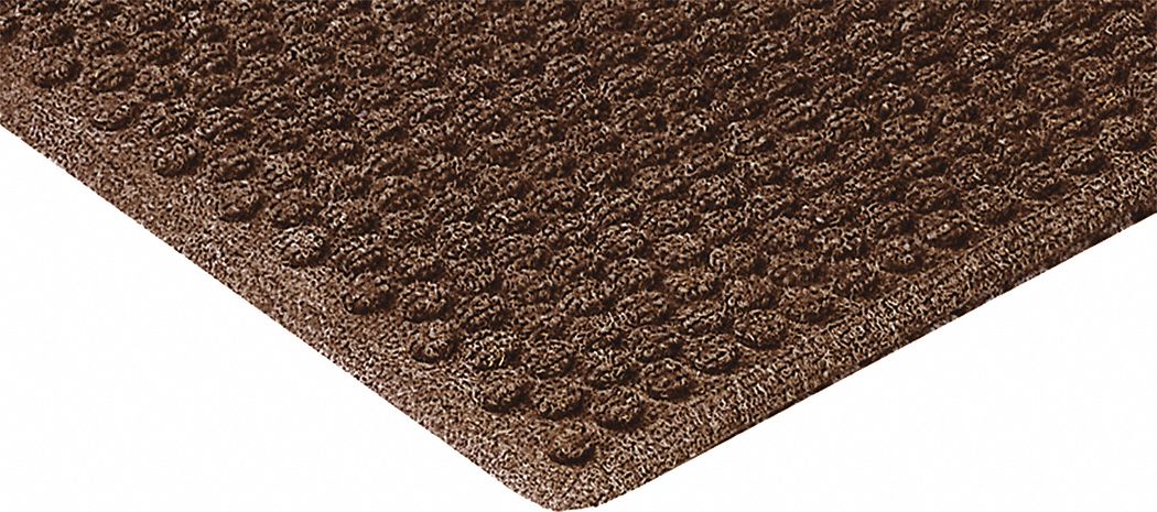 ENTRANCE FLOOR MAT, 2 X 3 FT, ⅜ IN THICK, BROWN, ANTIMICROBIAL