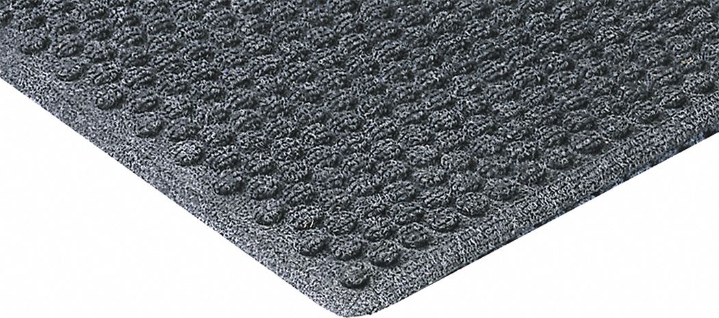 ENTRANCE FLOOR MAT, 3 X 3 FT, ⅜ IN THICK, GREY, ANTIMICROBIAL