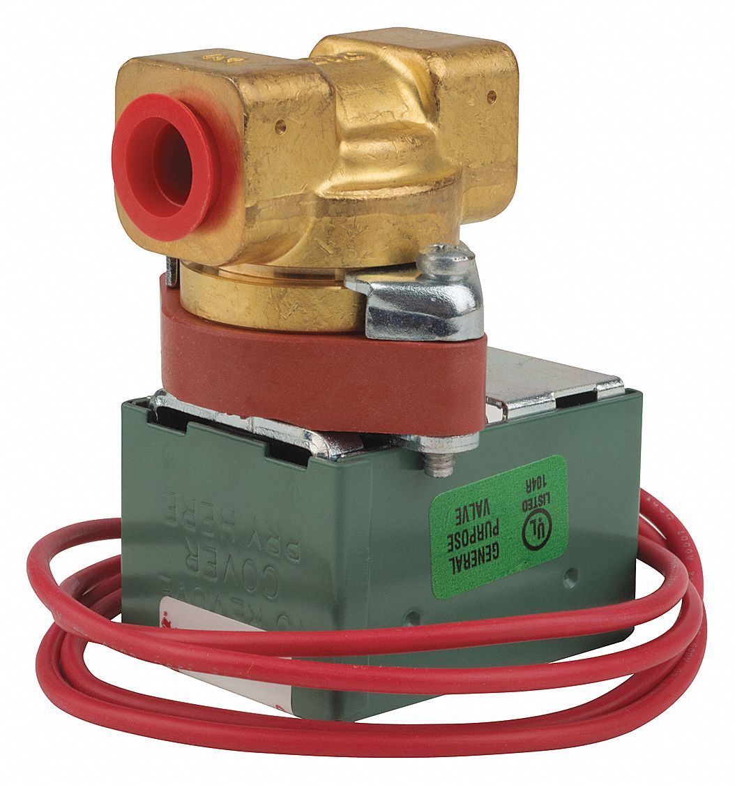 SOLENOID VALVE: 2-WAY, NORMALLY CLOSED, ¼ IN PIPE SIZE, 110V AC/120V AC, WATERTIGHT