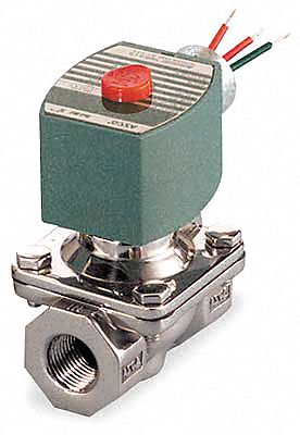 SOLENOID VALVE: 2-WAY, NORMALLY OPEN, ¾ IN PIPE, 110V AC/120V AC, HIGH FLOW, NBR SEAL