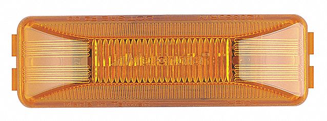 Clearance Marker Light: Clearance Light, LED, Rectangular, Surface Mount, Amber, Hole, IP67