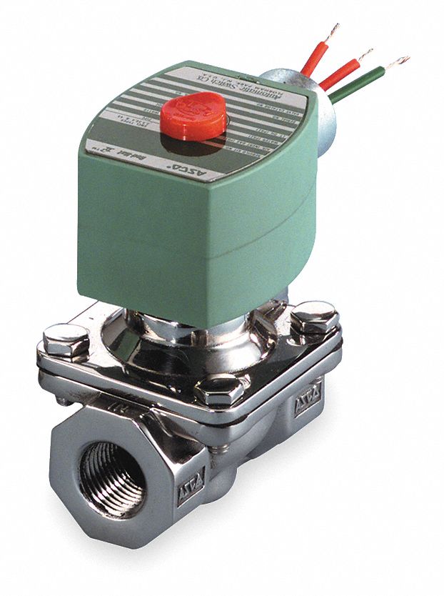 SOLENOID VALVE: 2-WAY, NORMALLY CLOSED, ½ IN PIPE SIZE, 110V AC/120V AC, HIGH FLOW