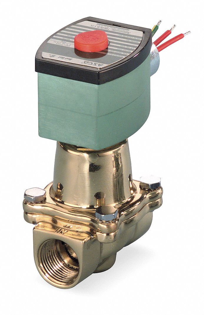 SOLENOID VALVE: 2-WAY, NORMALLY CLOSED, ⅜ IN PIPE SIZE, 110V AC/120V AC, WATERTIGHT