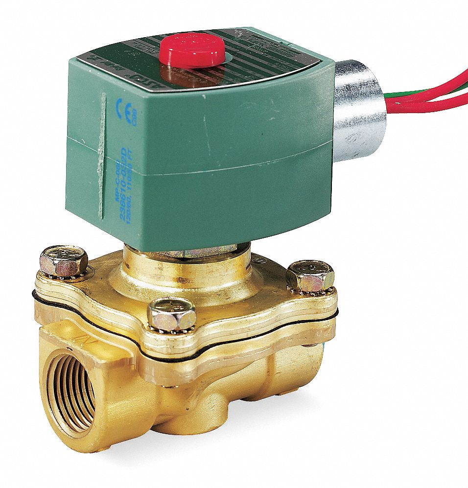 SOLENOID VALVE: 2-WAY, NORMALLY CLOSED, ½ IN PIPE SIZE, 110V AC/120V AC, HIGH FLOW