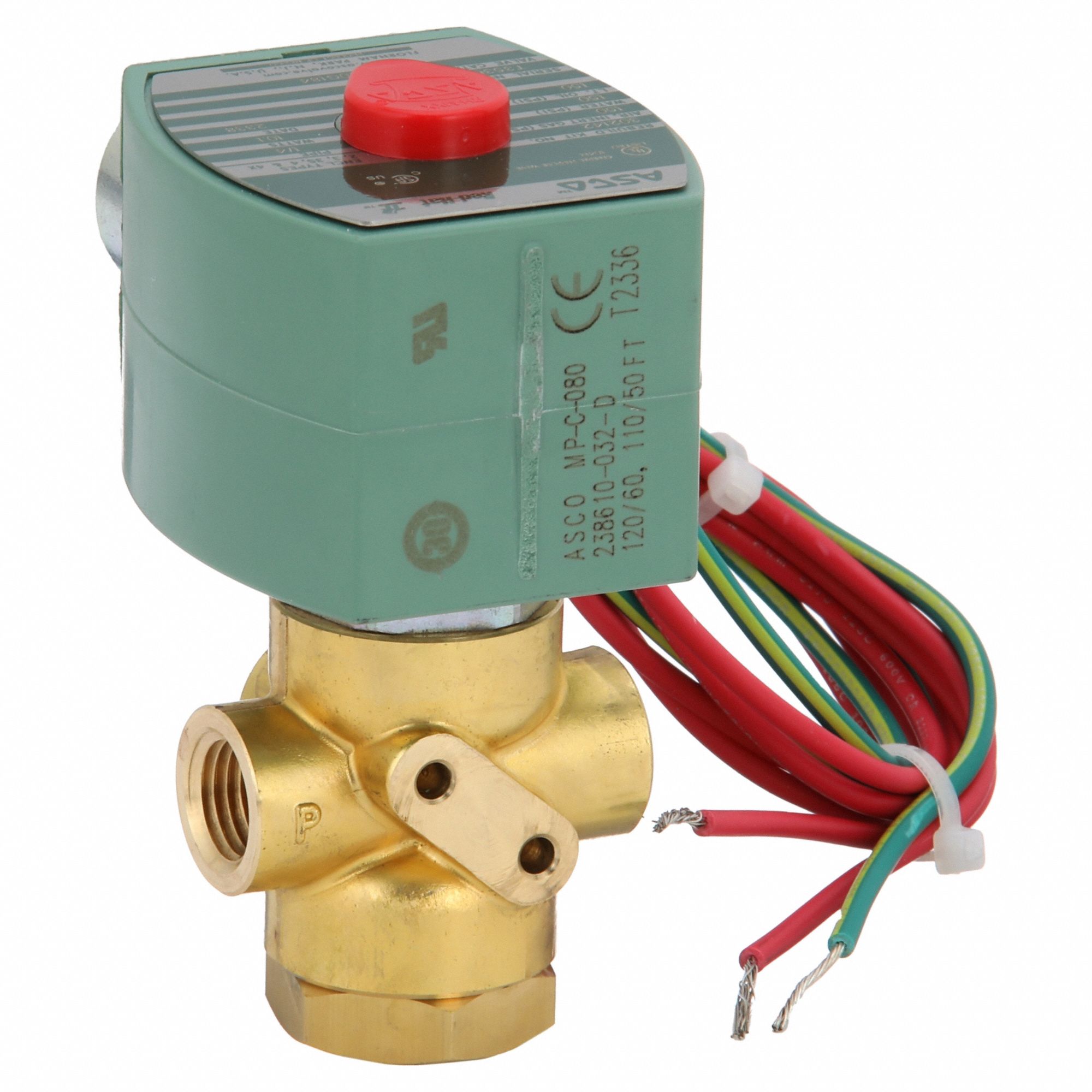 SOLENOID VALVE: 3-WAY, NORMALLY CLOSED, ¼ IN PIPE SIZE, 110V AC/120V AC, QUICK EXHAUST