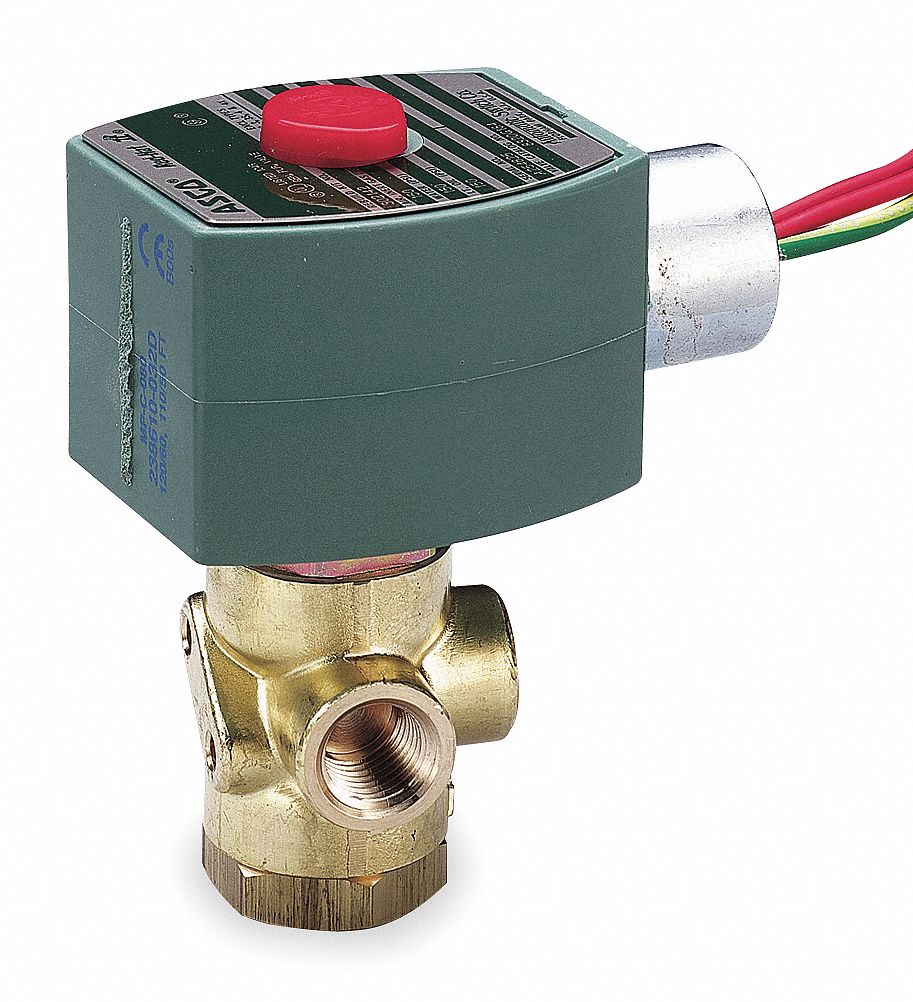 1/4 in Pipe Size - Valves, 120V AC, Quick Exhaust Solenoid Valve -  3UL91