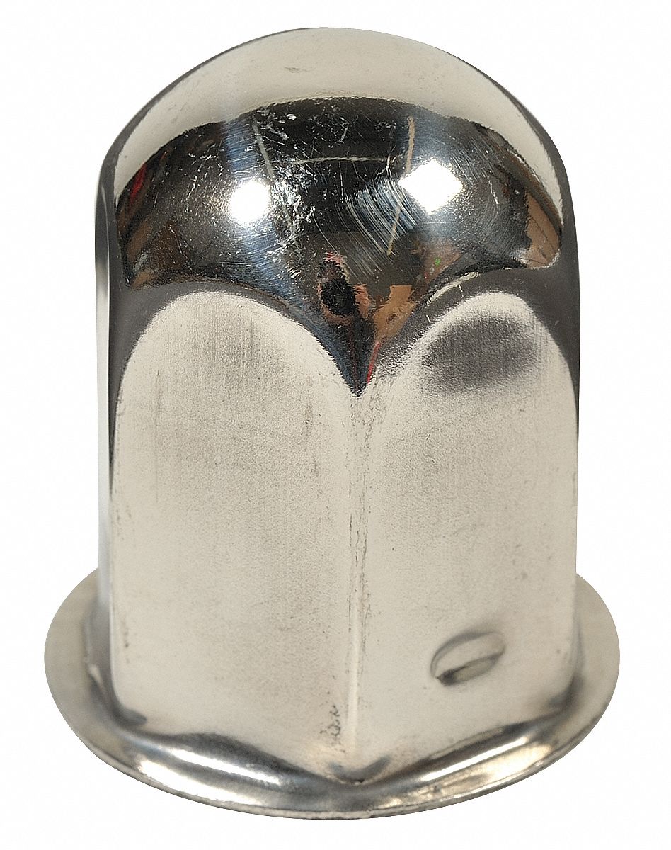 JAM NUT AND LUG NUT COVER, STAINLESS STEEL