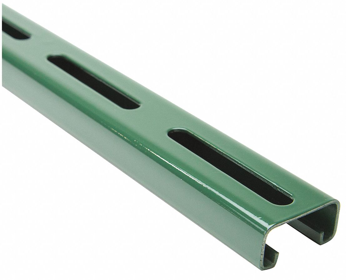 STRUT CHANNEL - SLOTTED, STEEL, PAINTED, 14 GA GAUGE, SLOTTED HOLES, 4 IN SLOT SPACING