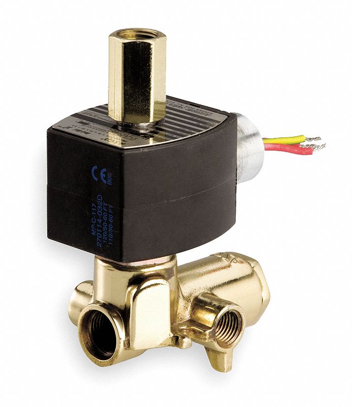 1/4 in Pipe Size Valves, 120V AC, Solenoid Valve 3UM18EF8345G001