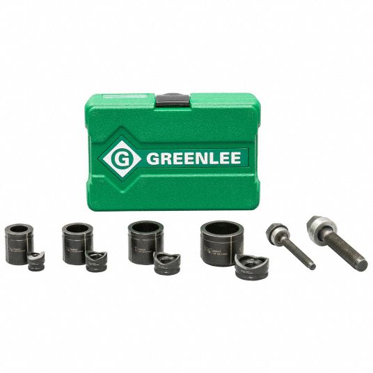 GREENLEE Round Knockout Punch Kit 10 ga Max Sheet Metal CapacitySteel