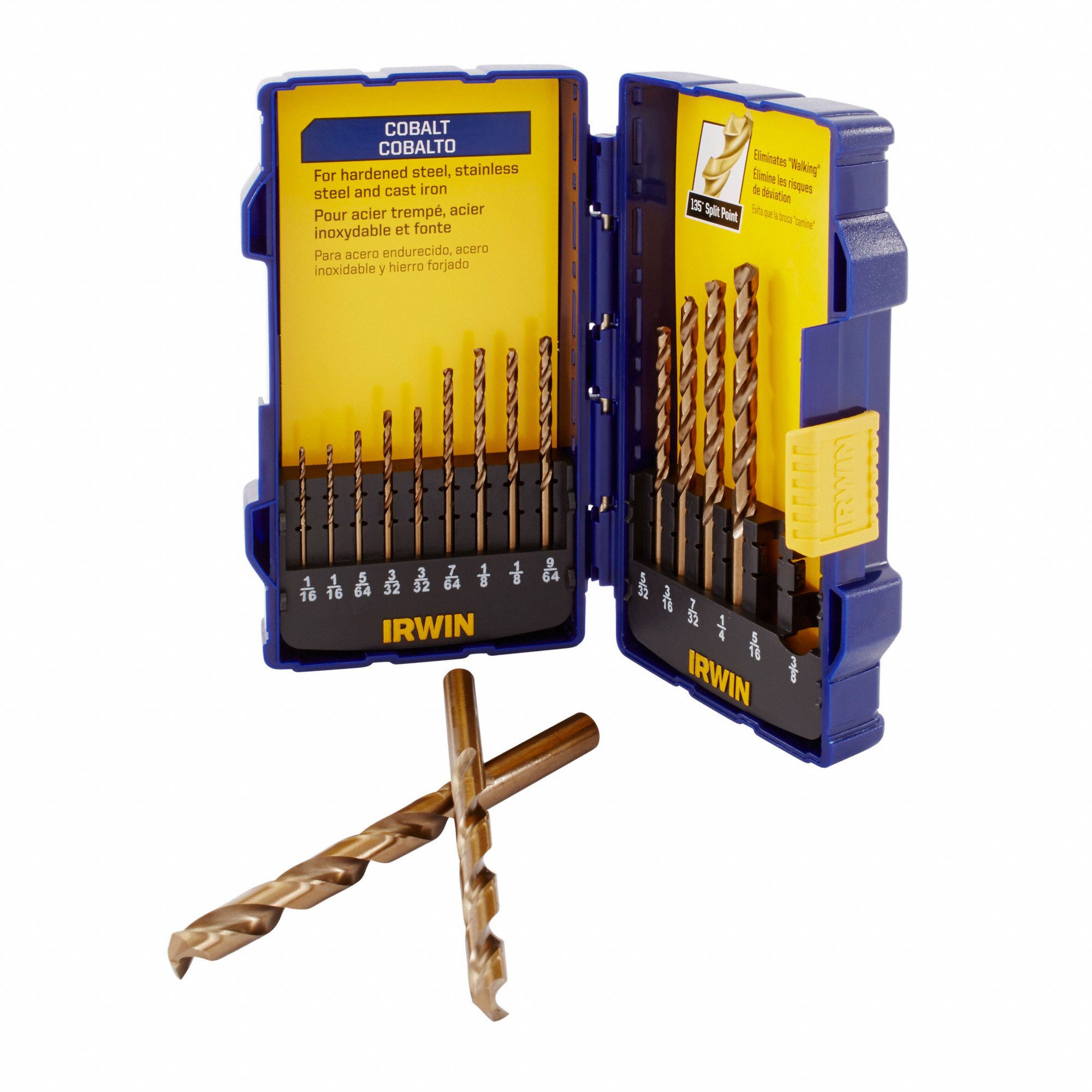 IRWIN Jobber Length Drill Set: 1/16 in Smallest Drill Bit Size, 3/8 in ...