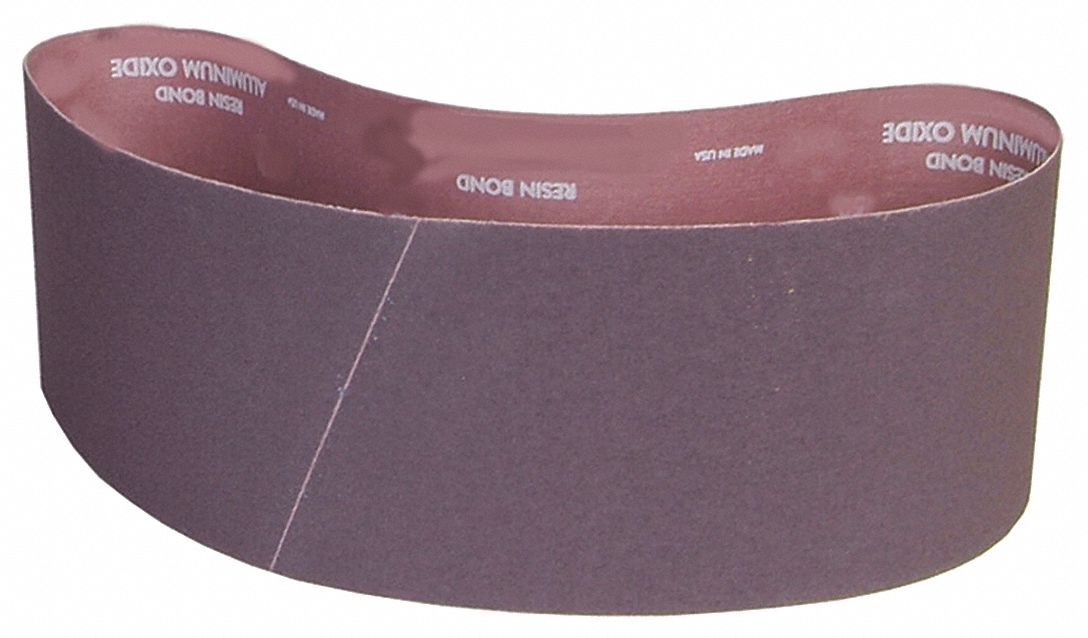 Sanding Belt: 6 in W x 60 in L, Aluminum Oxide, 80 Grit, X Wt Cotton Backing, R228 Metalite