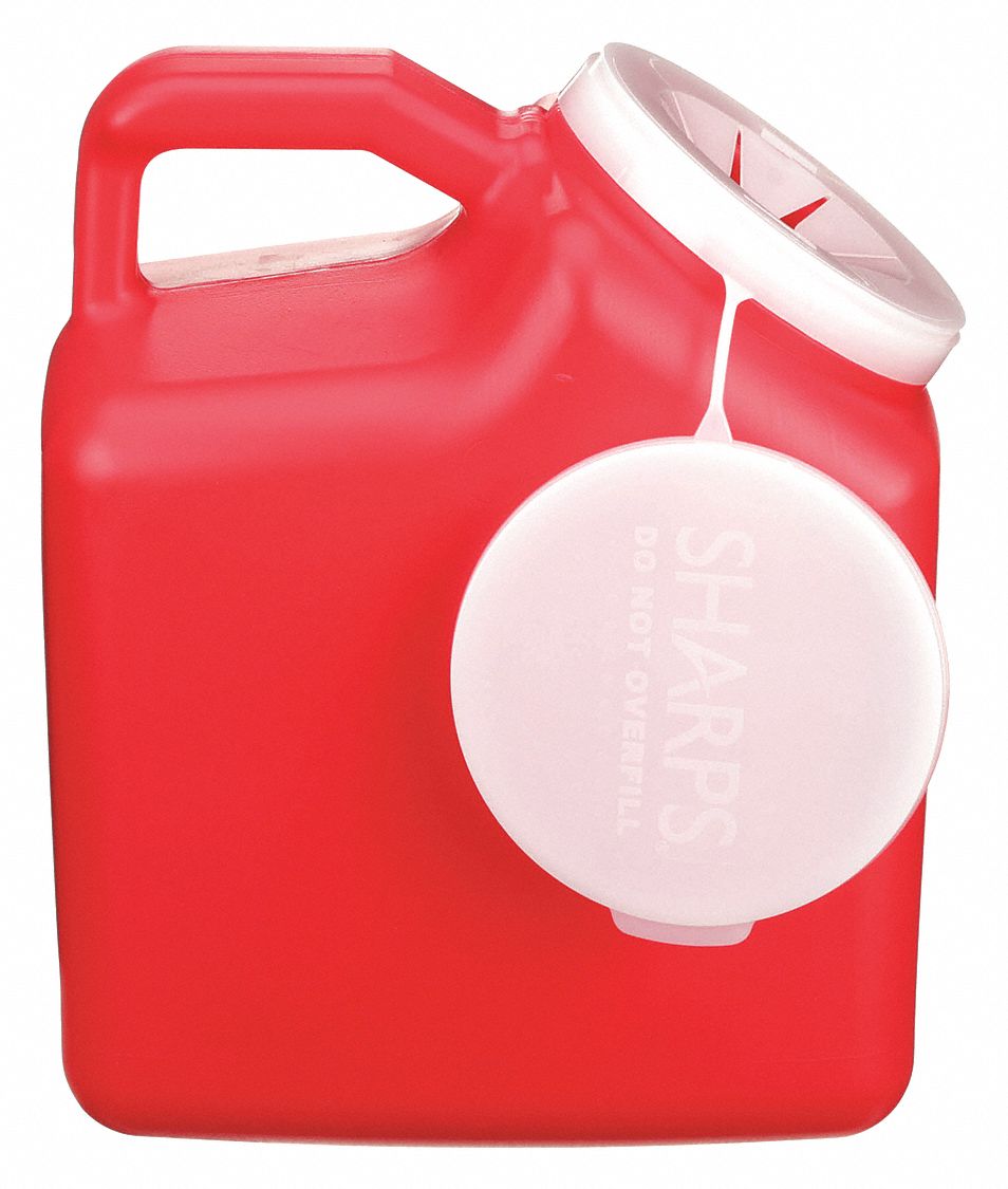 Sharps Disposal By Mail Container, Hinged, 12 in Height, 5 1/2 in Length, 8 1/2 in Width Grainger