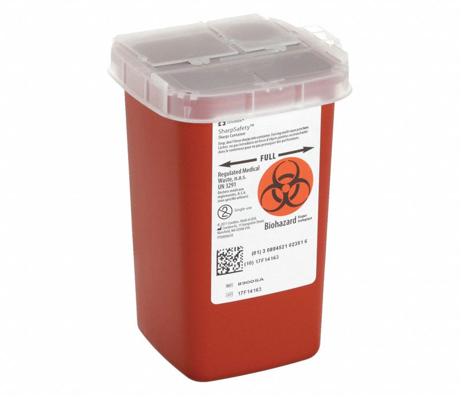 COVIDIEN Contenedor Objetos Punzantes,1/4gal,PQ10 - 3UTE4 | SR1Q100900 ...