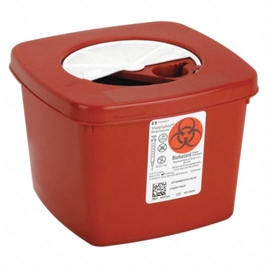 COVIDIEN, Sharps Container, 0.5 gal Capacity, Sharps Container 3UTE5