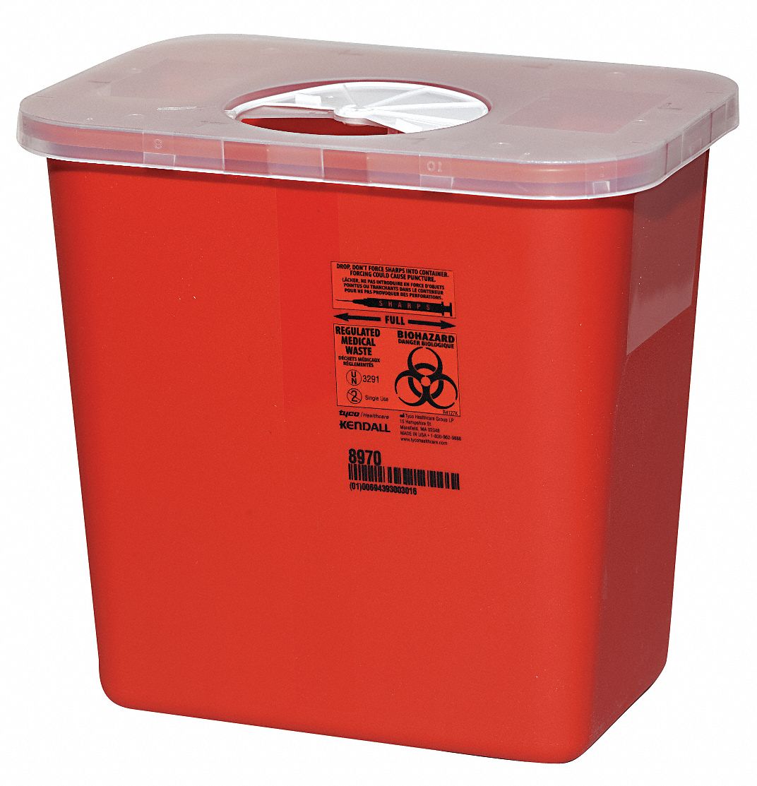 COVIDIEN Sharps Container, Rotor, 10 in Height, 10 1/2 in Width