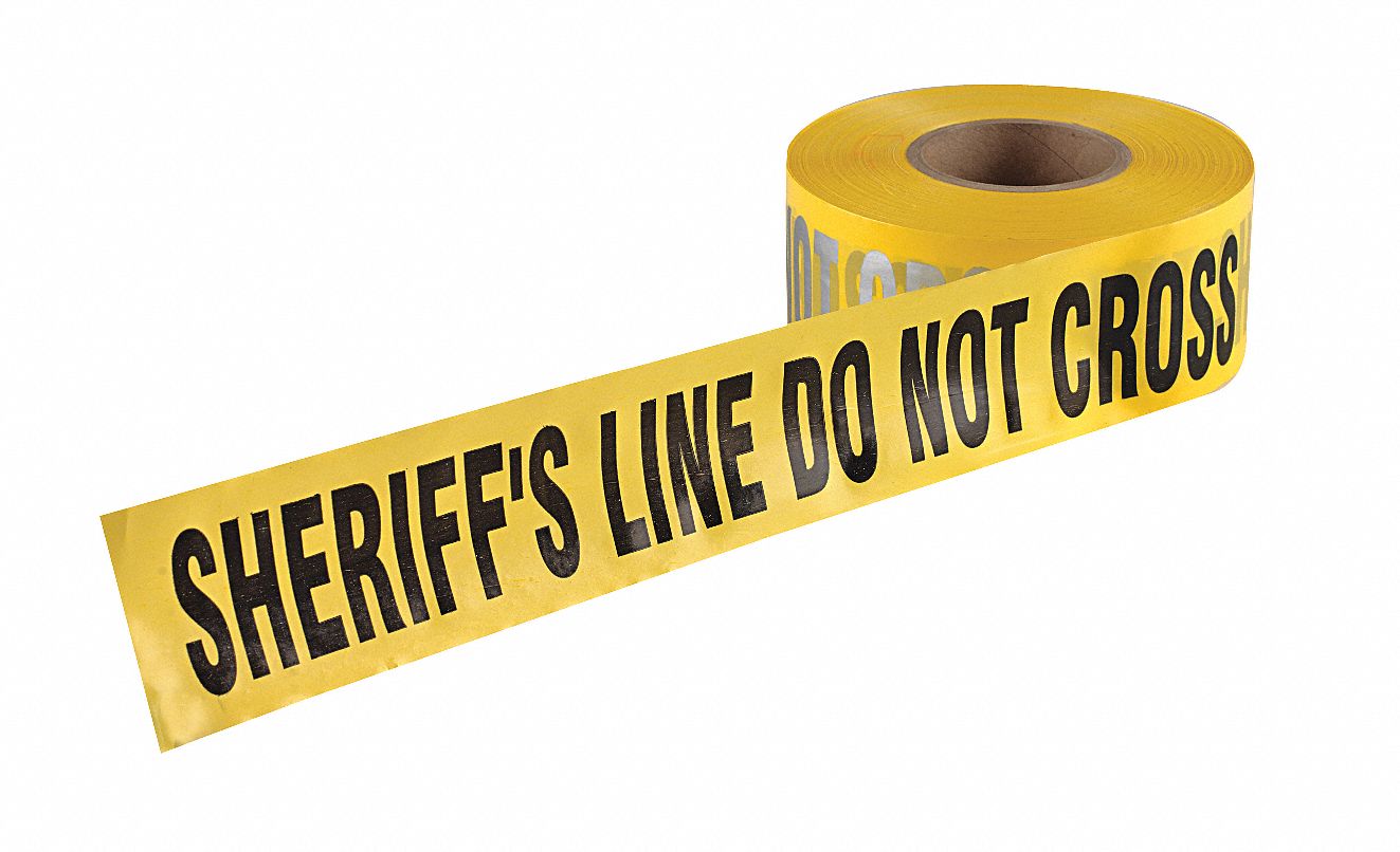 BARRICADE TAPE,POLYETHYLENE,3 IN ROLL W