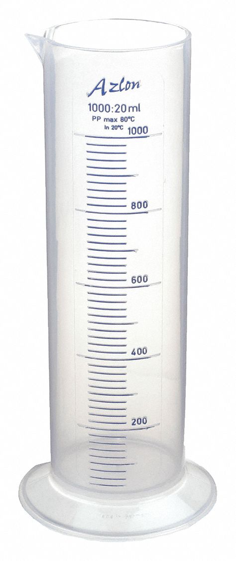 GRADCYLINDER,1000ML X 20ML,POLYPROP