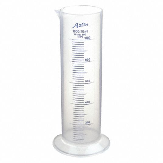 DYNALON, Polypropylene, 1 L Capacity - mL, Graduated Cylinder - 3UUT5 ...