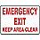 Emergency Exit Sign,10 x 14In,R/WHT,AL