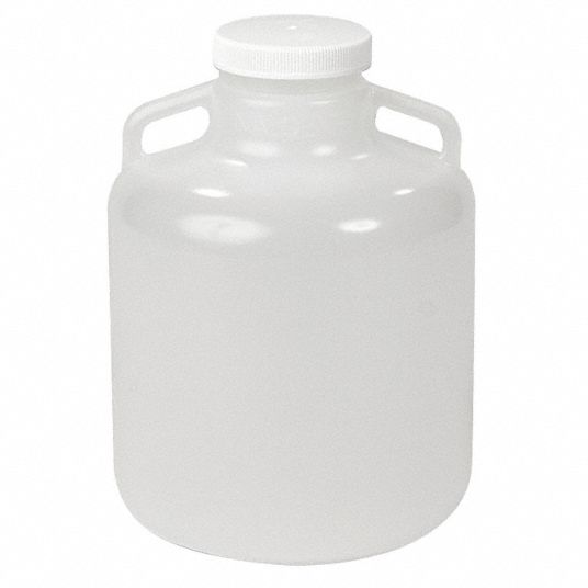 NALGENE Carboy WideMouth w/ Handle 10 L 3UVX922350020 Grainger