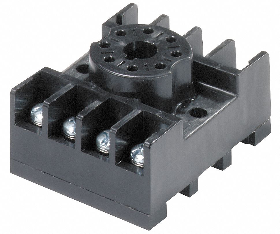 ICM, 8 Pin Octal Plugin Base, Relay Socket, Relay Socket 3UW84ACS8