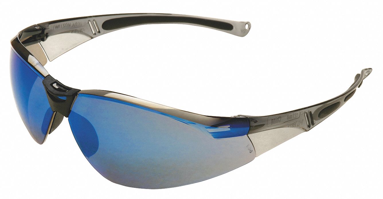 HONEYWELL UVEX A800 Scratch-Resistant Safety Glasses , Blue Mirror Lens ...