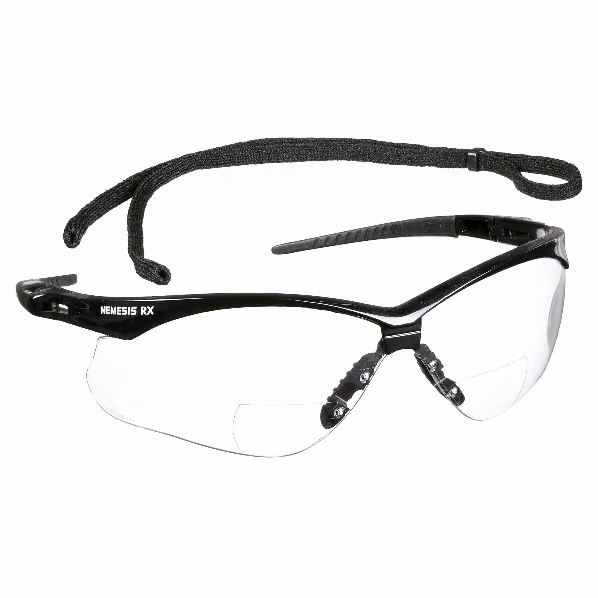 KLEENGUARD Clear Scratch-Resistant Bifocal Safety Reading Glasses, +1.0 ...