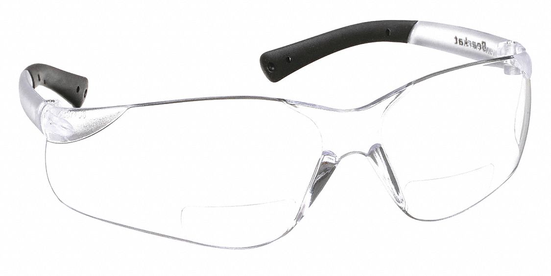 LUNETTES DE LECTURE DE SÉCURITÉ, SANS MONTURE, ENVELOPPANTES, PC, DURAMASS, +2,00, BIFOCALES, CSA