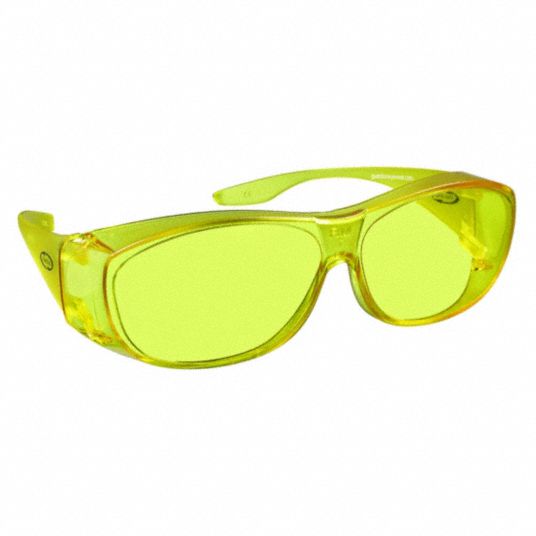 GUARDIAN, Frameless, Yellow, Safety Glasses 3UYC325G77HS Grainger