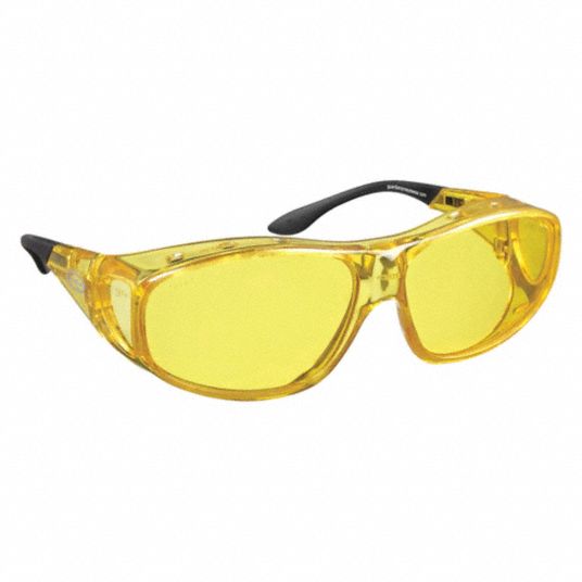 GUARDIANPRO, Frameless, Yellow, Safety Glasses 3UYD42XE77GS Grainger