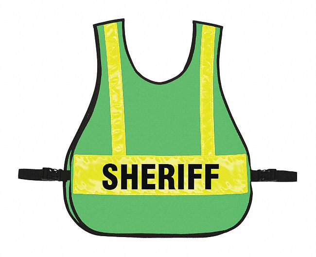 Sherirff Vest: Green, Nylon, Universal Vest Size