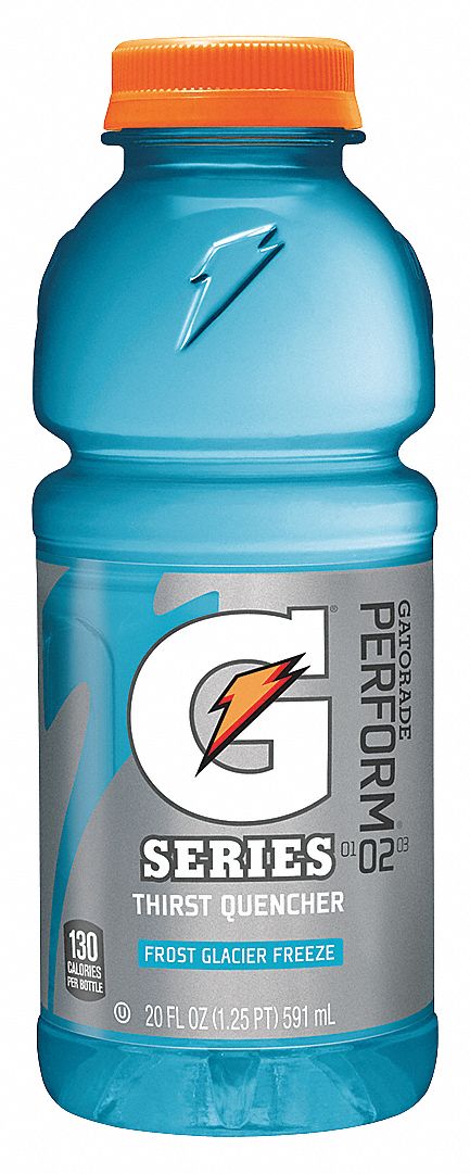 Sports Drink: Glacier Freeze, Single-Serve, 20 fl oz Container Size, Full-Sugar, 24 PK