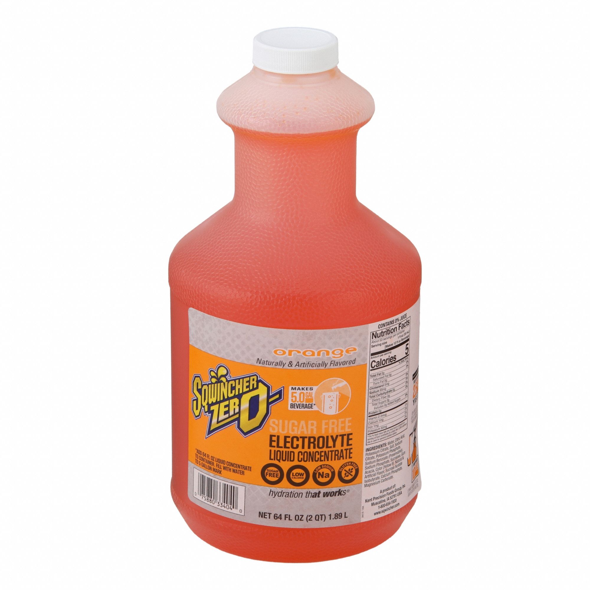 Sports Drink Mix: Orange, Bulk, 64 fl oz Concentrate Per Pack, 5 gal Yield per Pack